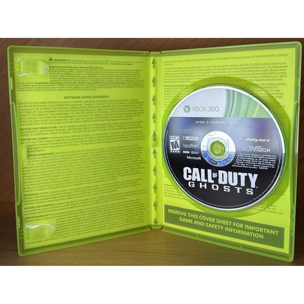Call of Duty: Ghosts (Microsoft Xbox 360, 2013) Install Disc Only
